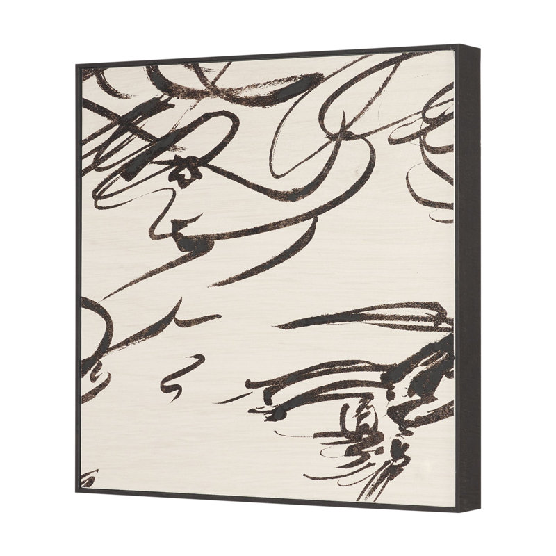 «Hariah Chaos II» par Studio, œuvre d'art encadrée texturée à la main, 24.6" H x 24.6" W, Chaos sculpté II, 1