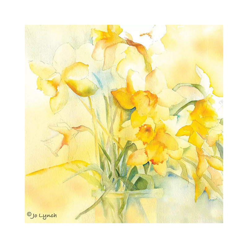 Daffodil Spring by Jo Lynch - Wrapped Canvas Gallery-Wrapped Canvas Giclée, 66.04 cm H x 66.04 cm W