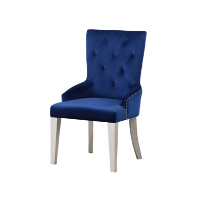 Chaise d'appoint en tissu bleu Varian