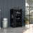 Baltimore Bar Cart with Casters, Glass Door and 2-Side Shelf-394099173