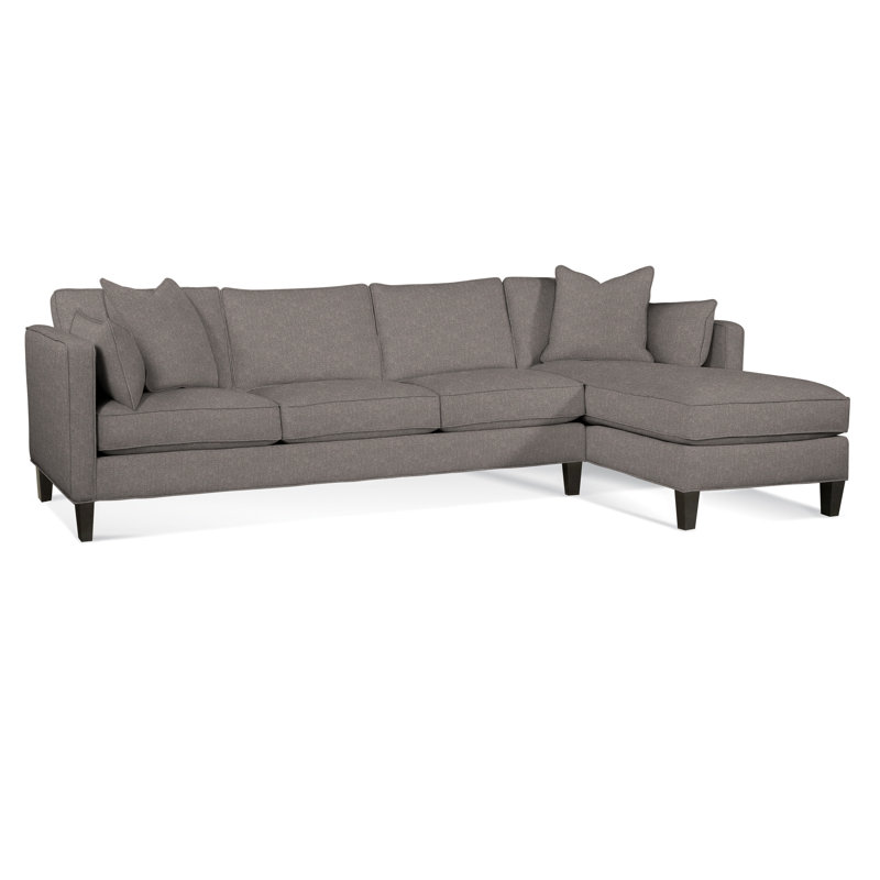 Lenox Chaise Sectional, Right Hand Facing, Frost White, Basic Navy; 0317-61