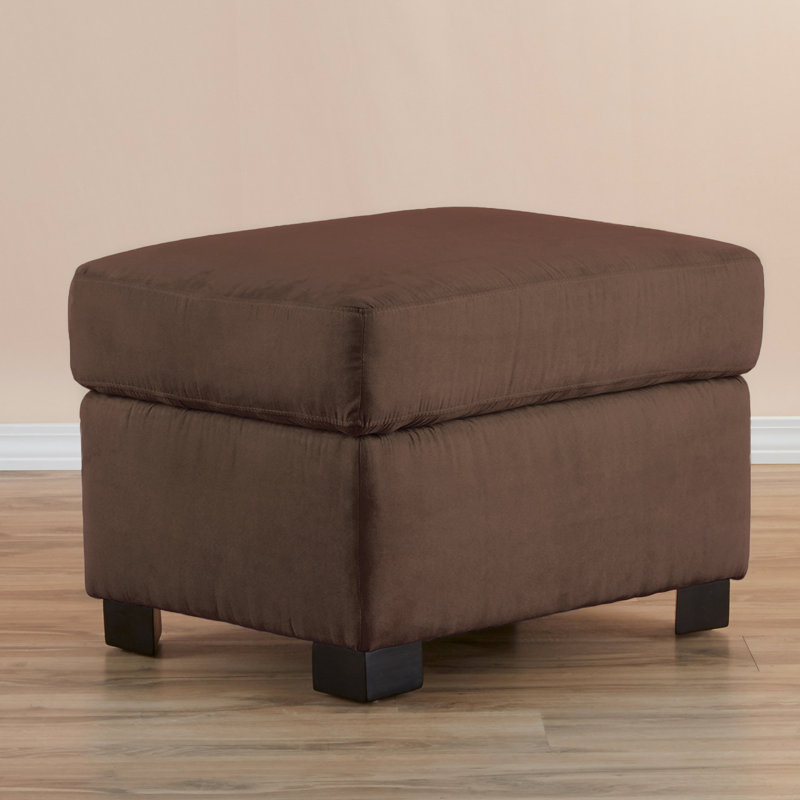 Gracie Upholstered Ottoman, Dark chocolate