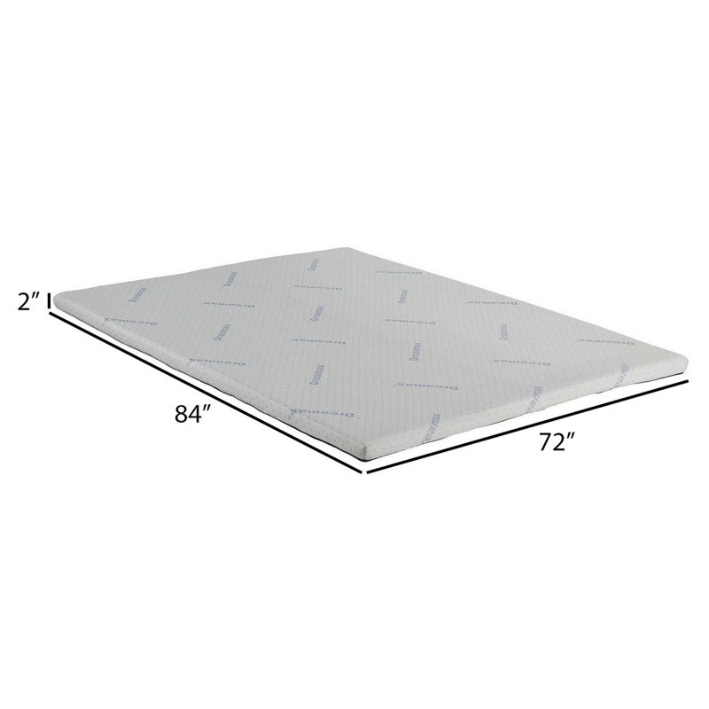 Leni 2'' Memory Foam Mattress Topper, California King