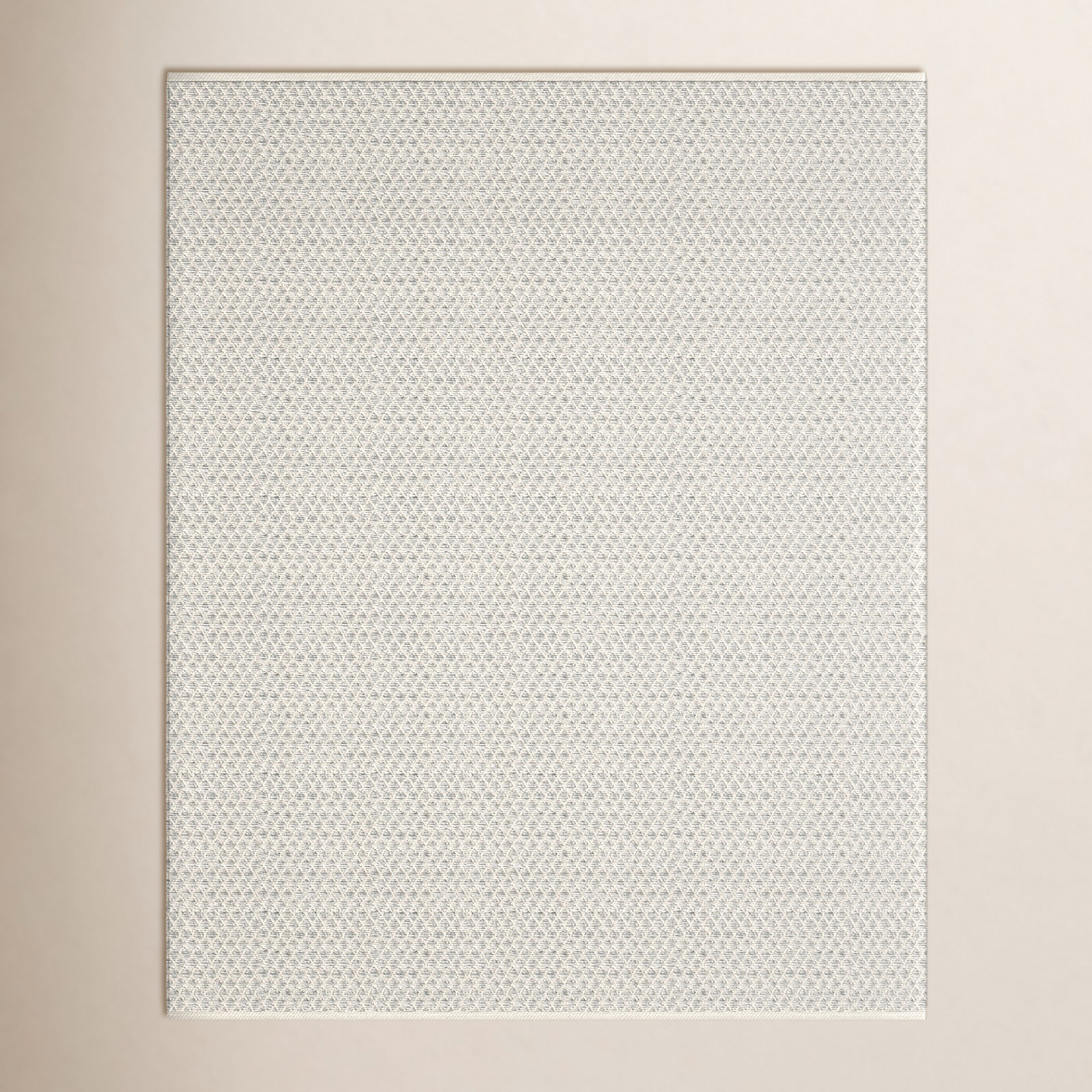 Hinton Gray Hand-Woven Outdoor Geometric Rug, Rectangle 8' x 10'