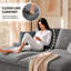 Canapé-lit double surdimensionné sans structure de 78,7 pouces pour intérieur, en velours côtelé modulable, avec assises profondes à double couche, canapé-lit sans cadre avec 4 coussins, aucun assemblage requis (gris)-1094698066
