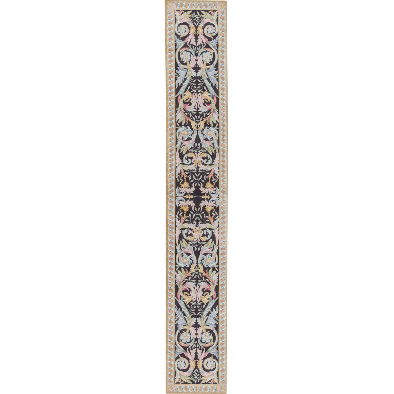 Hand-Knotted High-Quality Brown and Gold Runner