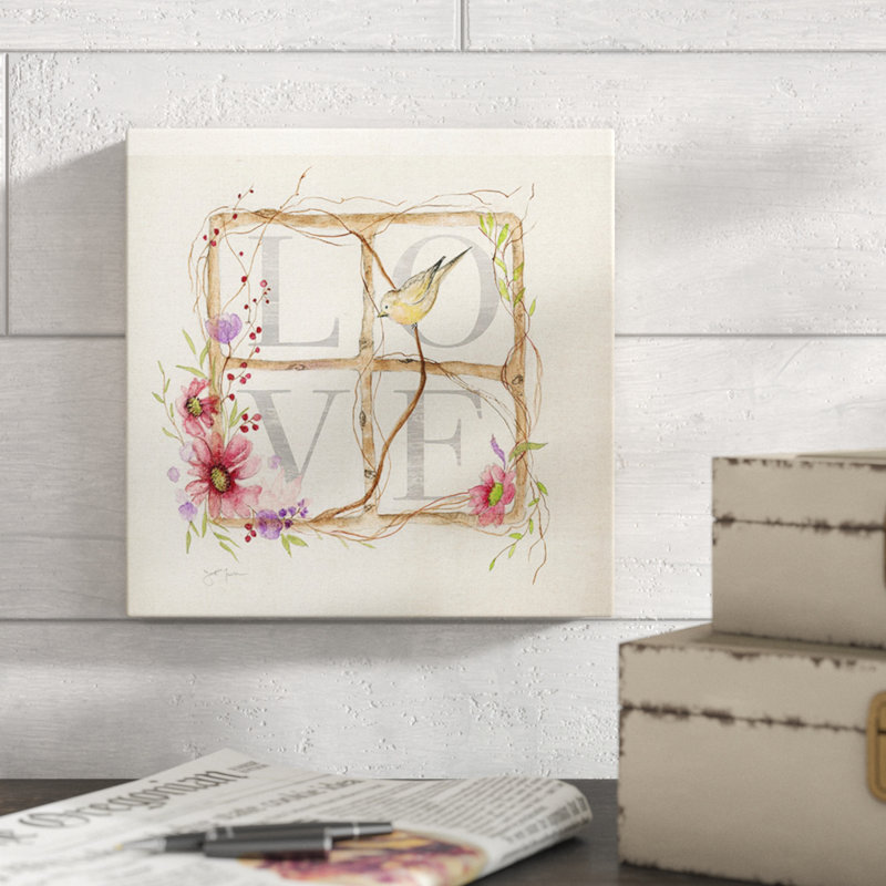 « spring love », peinture sur toile tendue, H 10 po x l 10 po x P 1,5 po