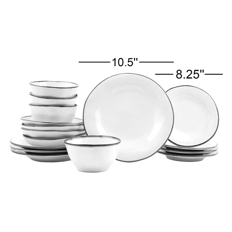 Aurora Handmade Stoneware Dinnerware Set - Service for 4