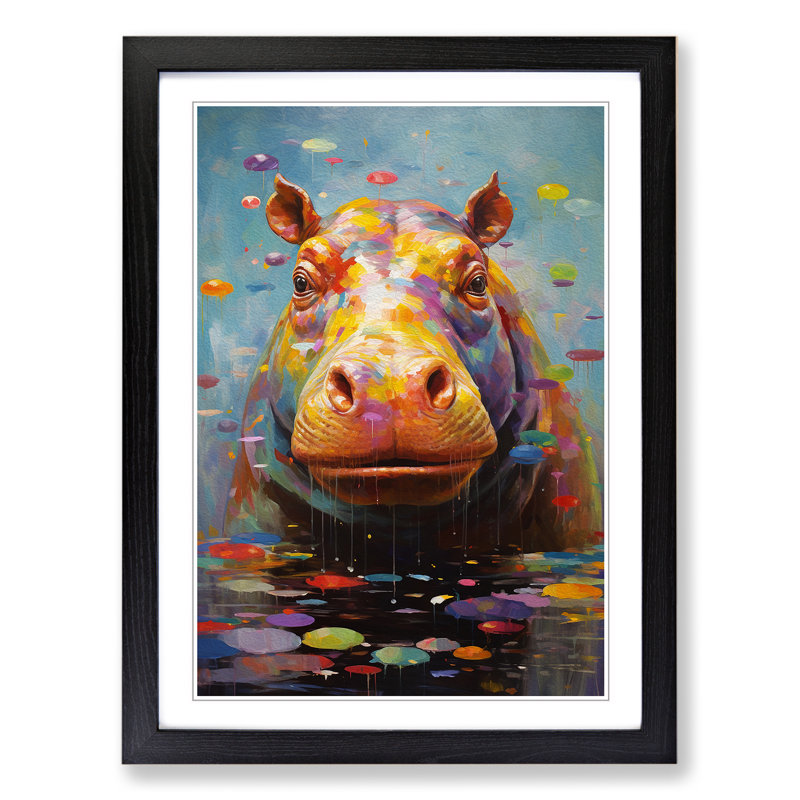Hippo Dadaism - Framed Print, 64cmH x 46cmW