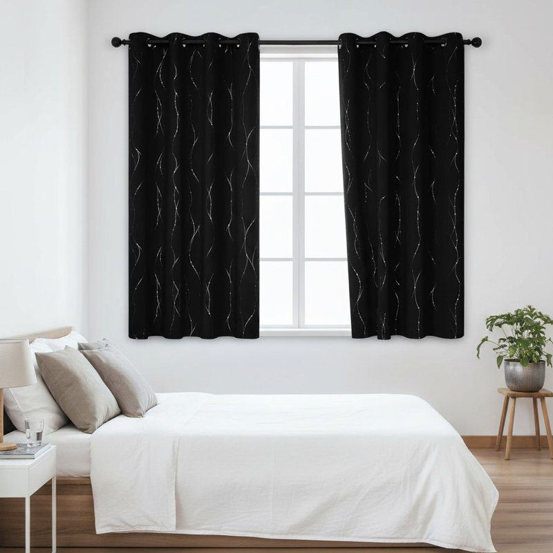 Blackout Curtain Panel Pair, Black