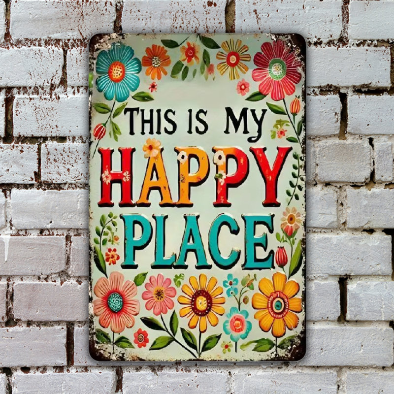 Panneau mural rétro en aluminium 12 po x 8 po, plaque murale rustique, plaque décorative résistante aux intempéries