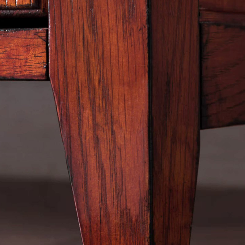 Cherry Upholstered Shoe Storage Bench