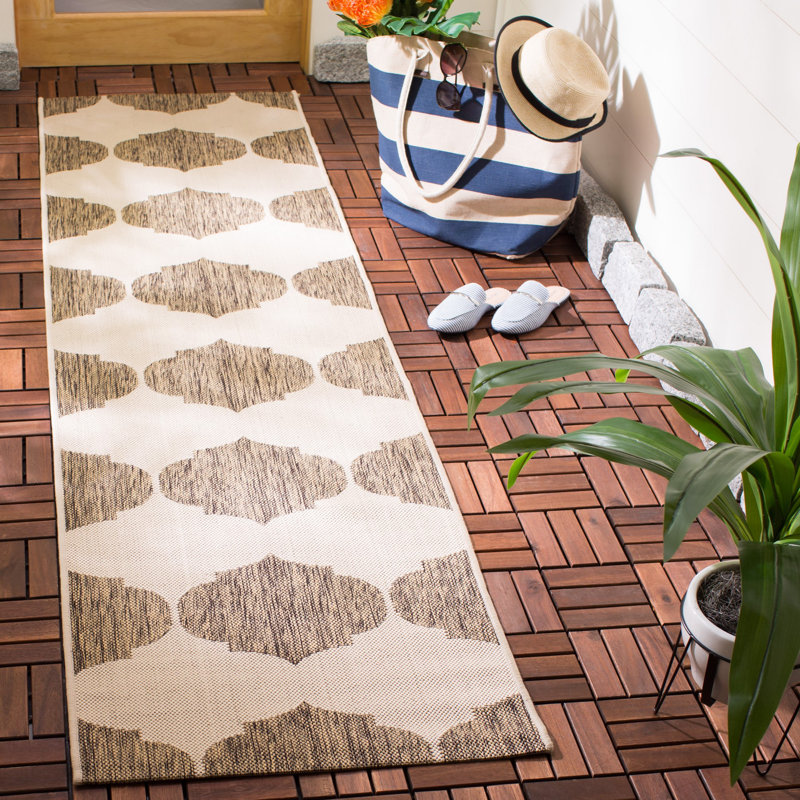 Herefordshire Performance Geometric Indoor/Outdoor Area Rug, Runner 2'3" x 8'
