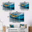 Ensemble de décorations murales bord de mer jaune à vagues bleues et rythmiques-1549302767-1549302755-1549302754