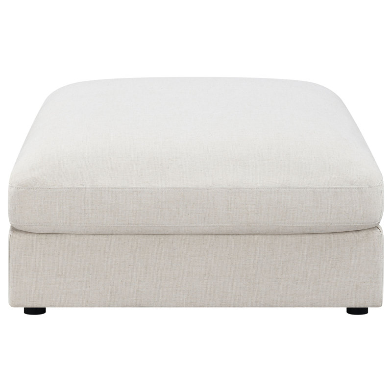 Repose-pieds carré rembourré, Beige