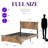 Farmhouse Full-Size Platform Bed Frame With 2 Drawers-1318379298