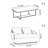 Combinaison de table basse moderne et simple