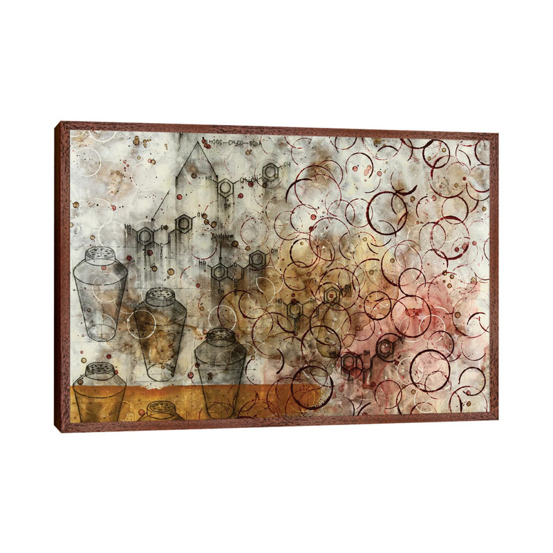 Chemical Abstract Miracle VII by Taylor Smith - Painting on Canvas, Classic Brown Wood Framed