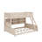 Twin XL Over Queen Bunk Bed With Integrated Shelving, Color-Changing Lights And Pegboard-1038158024