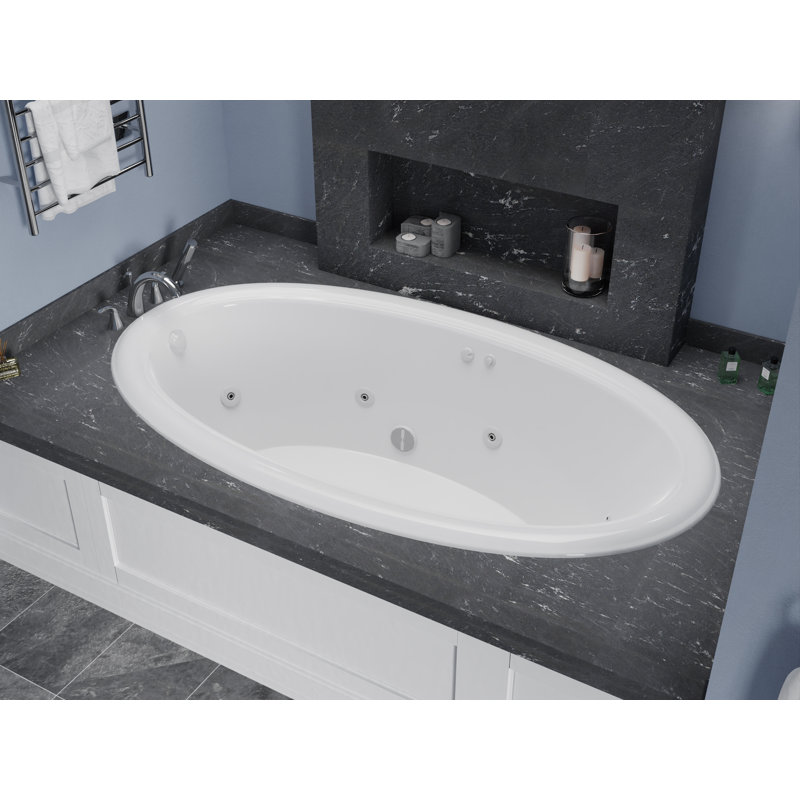 Martinique 60'' x 36'' Whirlpool Acrylic Bathtub, Right