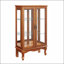 Élégante armoire vitrée à 2 portes avec portes en verre trempé, panneau arrière en miroir et tablettes réglables - Présentoir lumineux pour la maison et le bureau-638742082