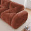 Canapé en L sans os, tissu de velours doux, conception capitonnée, éponge haute densité 32D, aucun assemblage requis, conception ergonomique, conception antidérapante inférieure, repose-pieds mobile pour les chambres à coucher, brun rouge-564789568