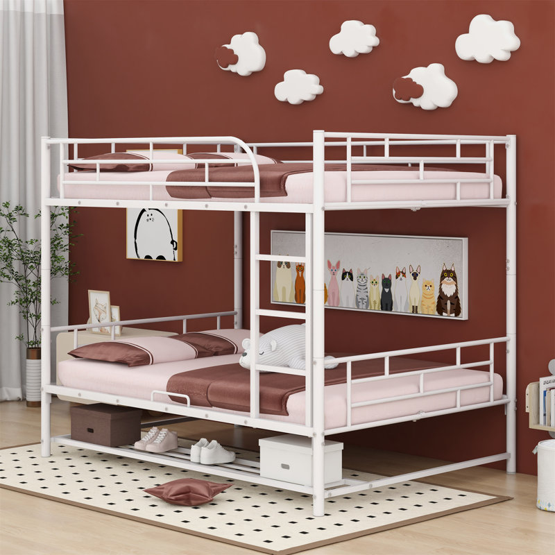 Lit superposé en métal Manter Kids, Blanc, Double