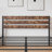 Platform Bed with Rustic Wood Headboard Metal Bed Modern Bed-86815501-122002490