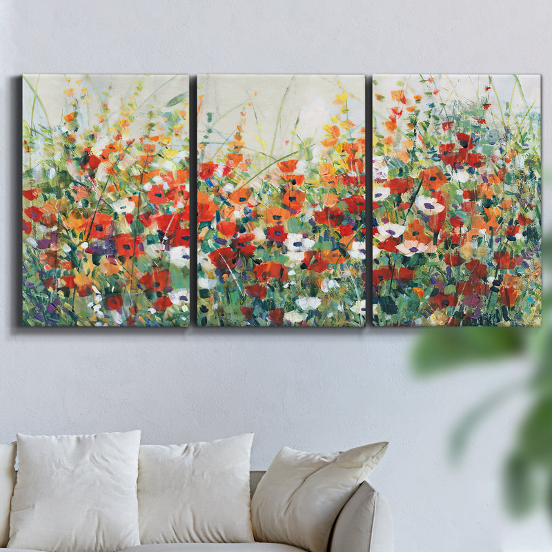 Lumière filtrée II sur toile, 3 pièces, H 36 po x l 72 po x P 2 po