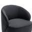 Fauteuil demi-tonneau pivotant en velours Stith-75552399