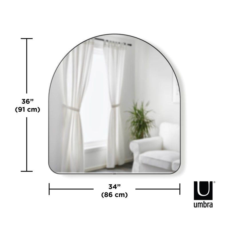 Umbra Hubba Arched Mirror, 91cm H x 86cm W x 3cm D