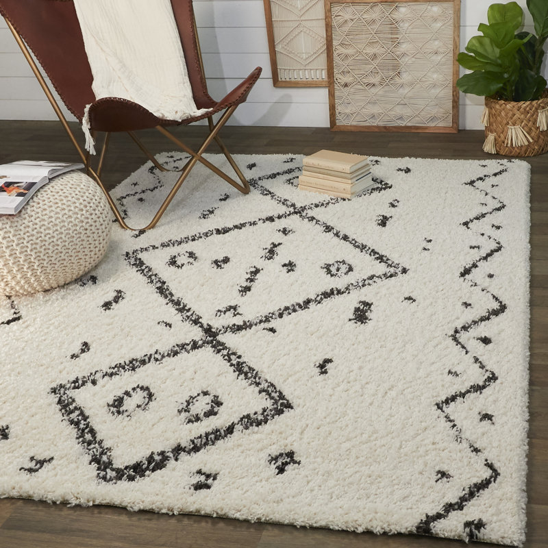 Kawamura Moroccan and Geometric Indoor Rug, Rectangle 7'10" x 10'