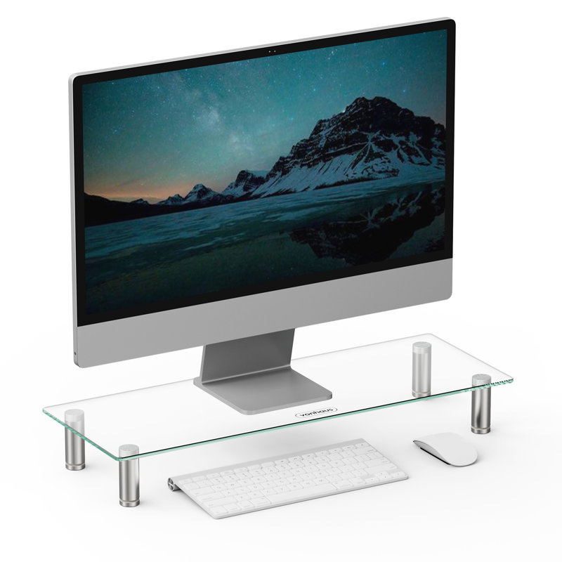 Glass Monitor Stand, Clear