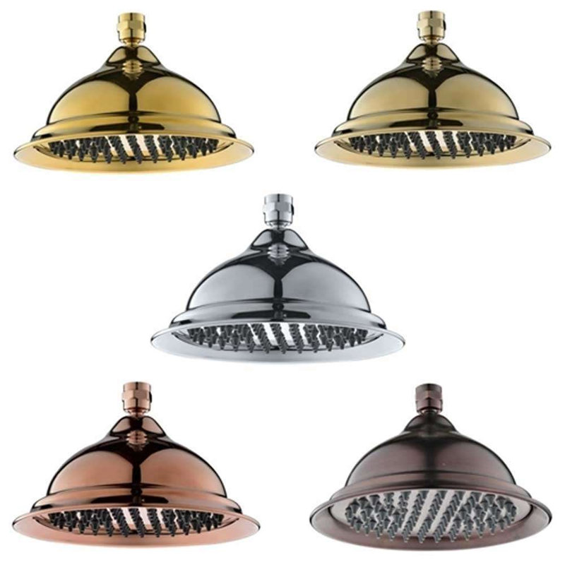 Pomme de douche ronde en cuivre et laiton 8 pouces Reno, Finish