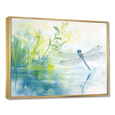 Dragonfly By The River I - Dragonfly Canvas Print