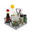 Support d'organisation de condiments pour table en métal noir 8 x 8 x 7 po Fixturedisplays® 9B58961F811A47B4AAA0ADC66A969FFC