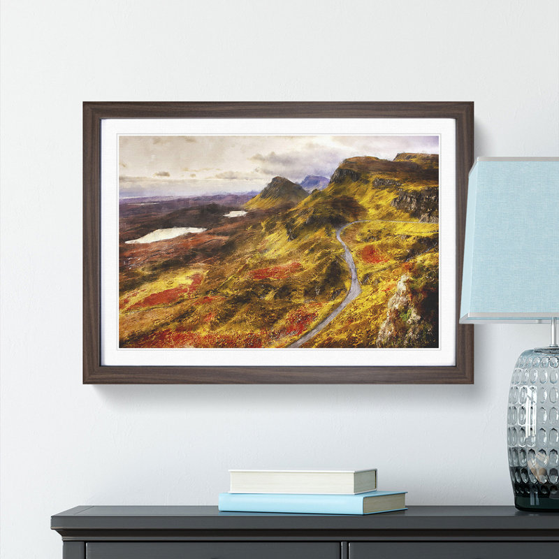 Mountain View in Scotland - Framed Print, Walnut Framed, 62cm H x 87cm W x 2cm D