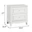 Table de chevet avec 2 tiroirs, blanc