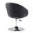 Hopper Modern Vegan Leather Upholstered Metal Swivel Accent Chair in Black-25886769