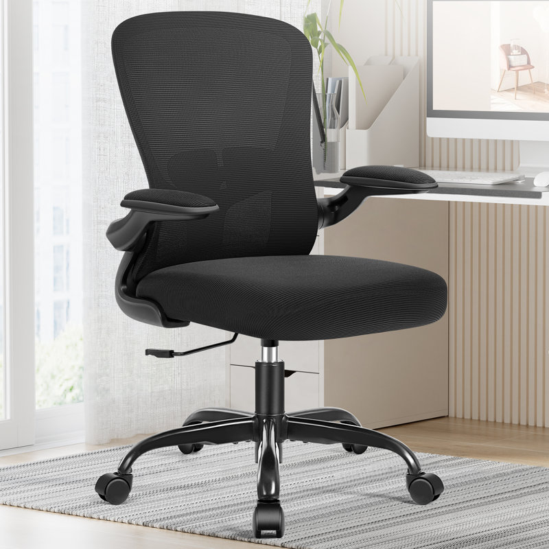 Ergonomic Home Office Mesh Task Chair Computer Chair, Black/Black