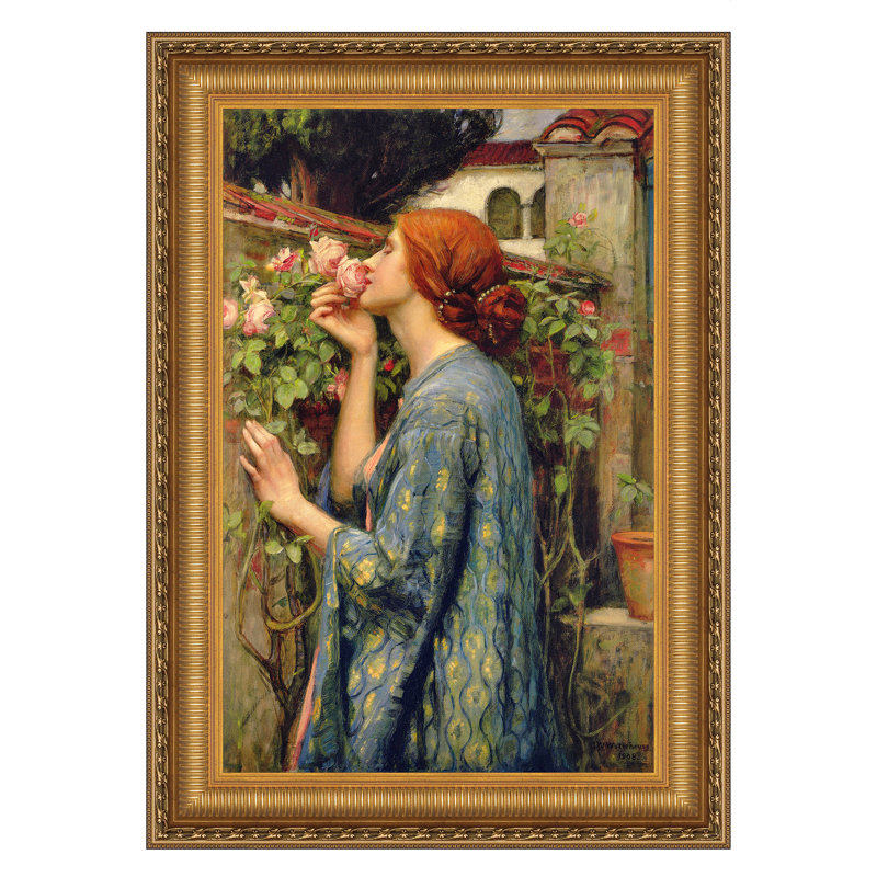 The Soul of the Rose Victorian Canvas Painting with Gold Frame