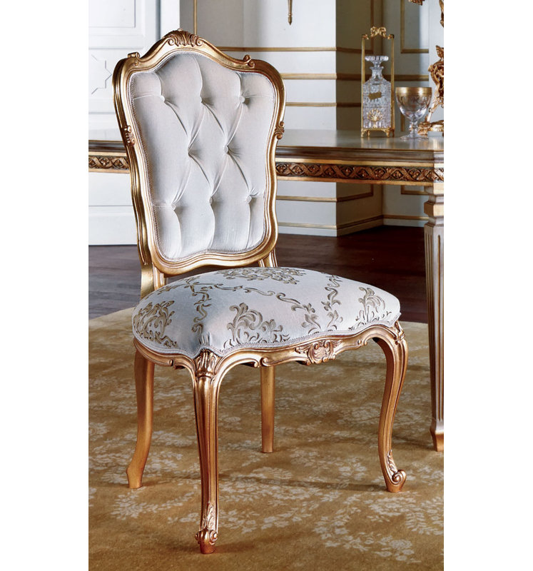 Chaise d'appoint rembourrée en blanc
