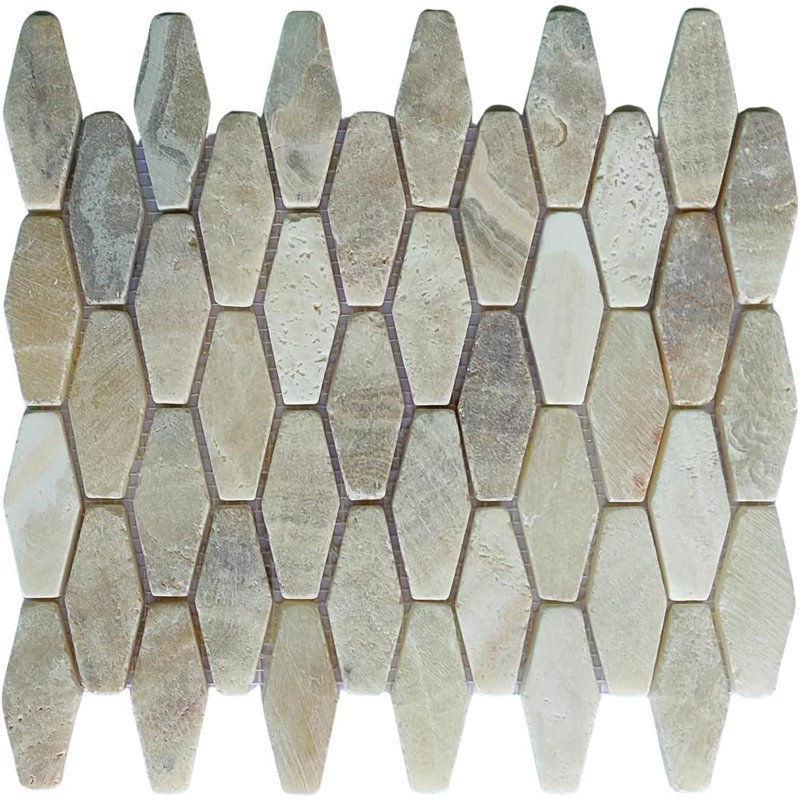 Carrelage mosaïque CNK Tile, Blanc / Brun