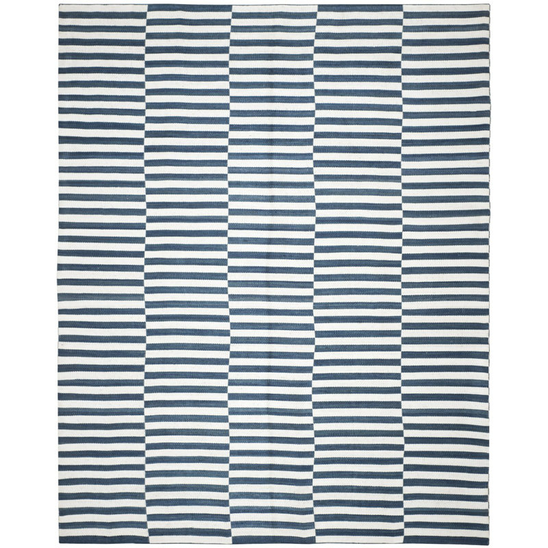 Ralph Lauren Cameron Stripe Viscose Striped Rug, Rectangle 8' x 10'