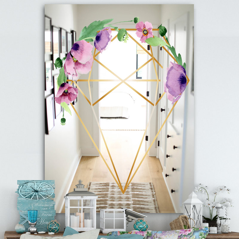 Miroir décoratif efflorescent, H 39,4 po x l 29,5 po