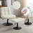 Upholstered Swivel Accent Chair With Ottoman-499478384