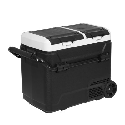 60L Large Portable Car Refrigerator, Dual Zone Fridge Freezer With Usb Charging, App Control, Camping