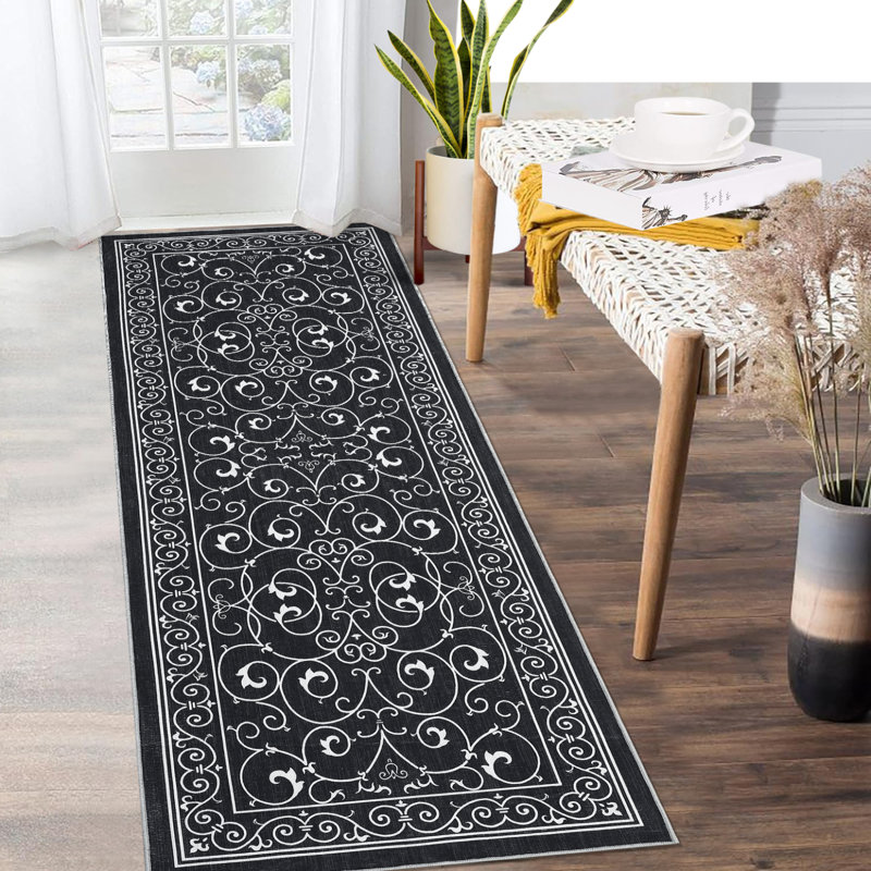 Tapis Deviney avec envers antidérapant, Tapis de couloir 2 pi x 6 pi