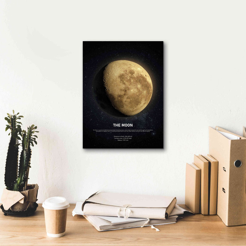 «The Moon 2» par Design Fabrikken, estampe numérique sur toile, H 16 po x l 12 po x P 0,75 po