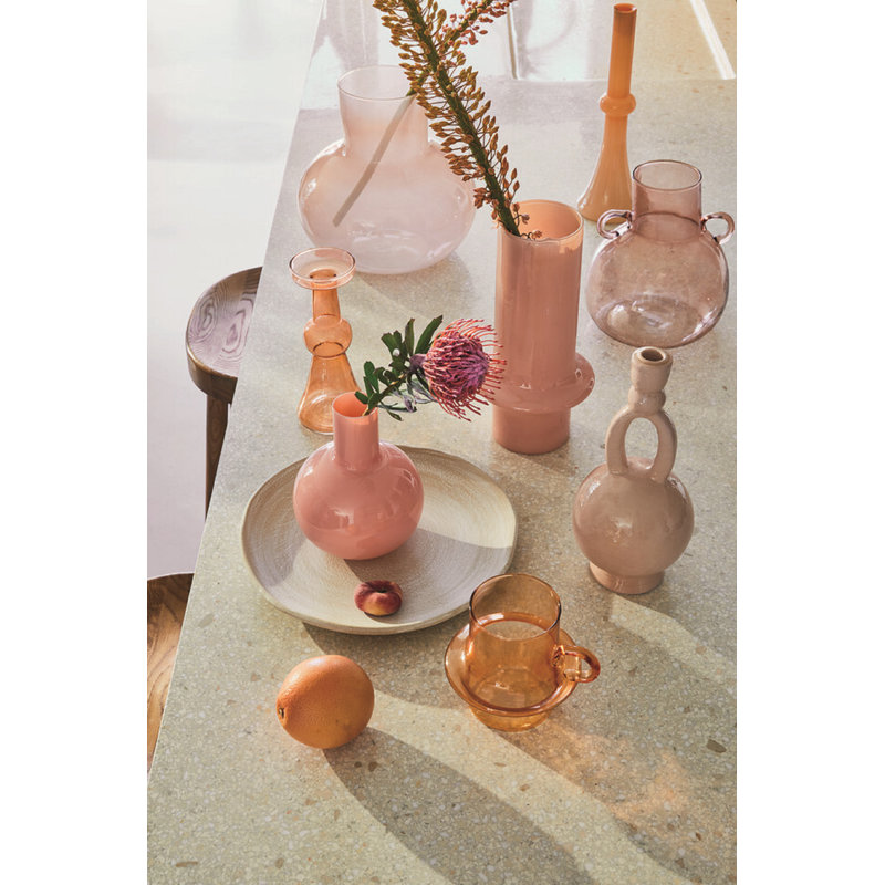Sequence 13.39'' H Glass Tabletop Candlestick